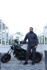 Cotton Twill Cargo Armored Pants- Loose Fit